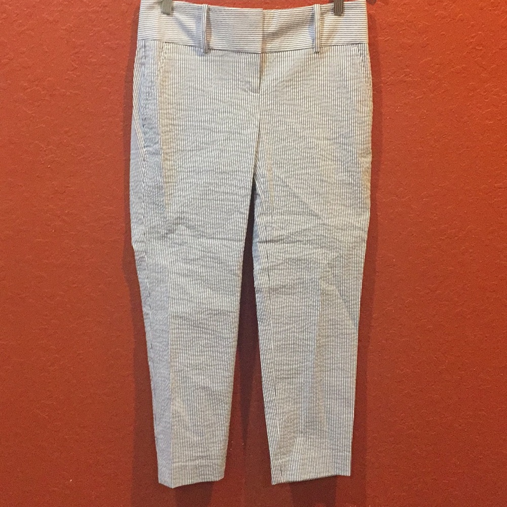Blue and White striped Ann Taylor Pants